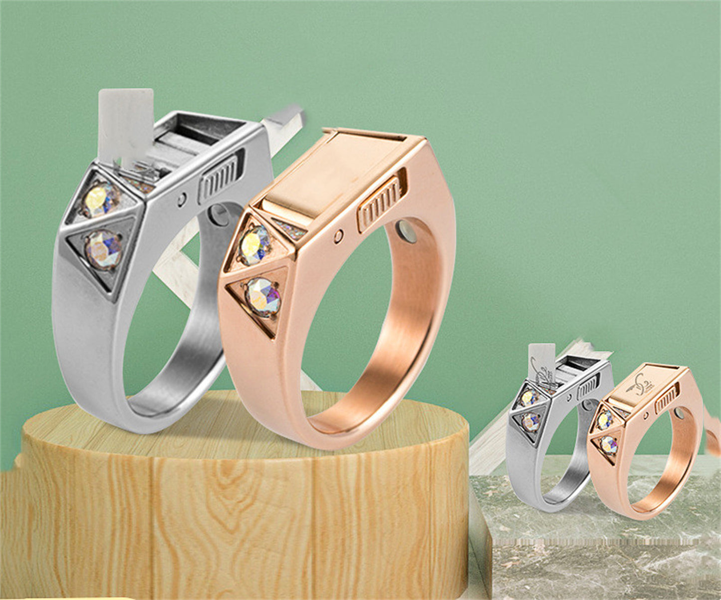 Custom letter ring,Self defense safety ring