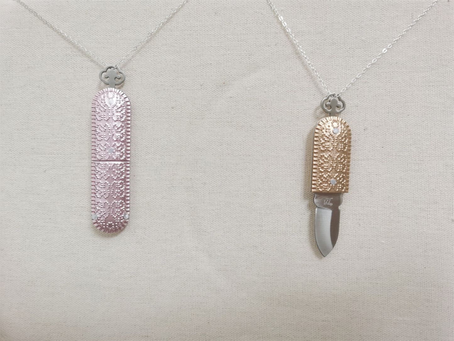 Self defense Necklace,pink EDC necklace,Safety necklace